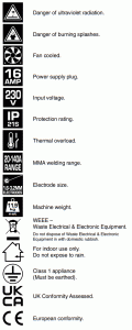 DRAPER 69339 Arc Welder - SYMBOLS 1