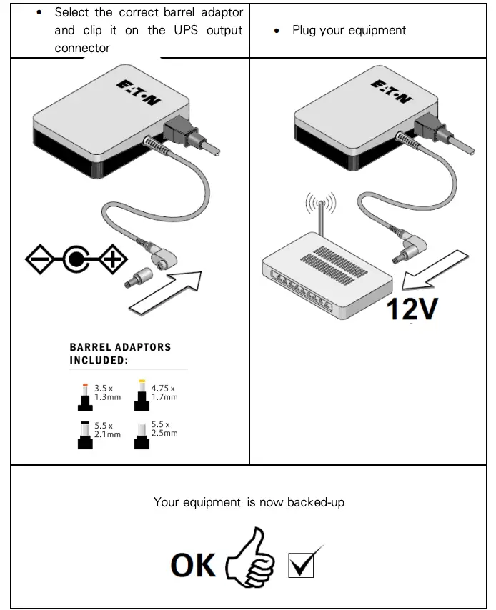 Connect the equipment