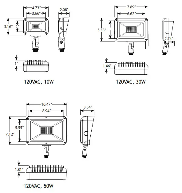 VOLT VFL 451X LI ABZ 120V LED Flood Light with Knuckle