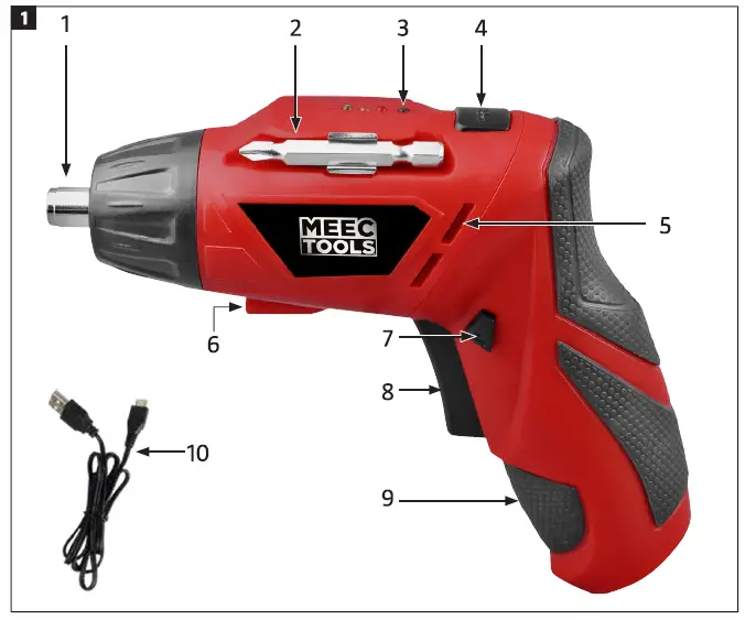 MEEC TOOLS 016876 3-6V Mini Screwdriver FIG 1