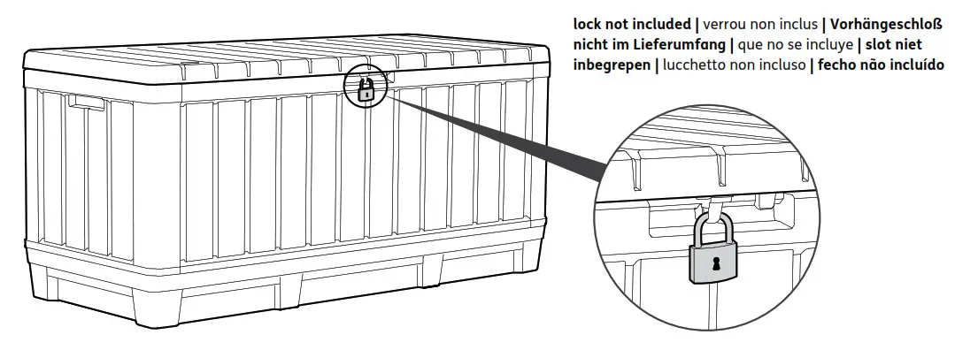 keter Kentwood 92 Us Gal 350L - lock not included