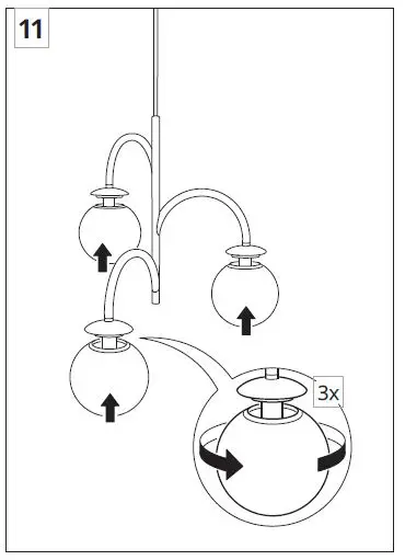 IKEA 80407835 SIMRISHAMN 3-Armed Pendant Lamp fig13