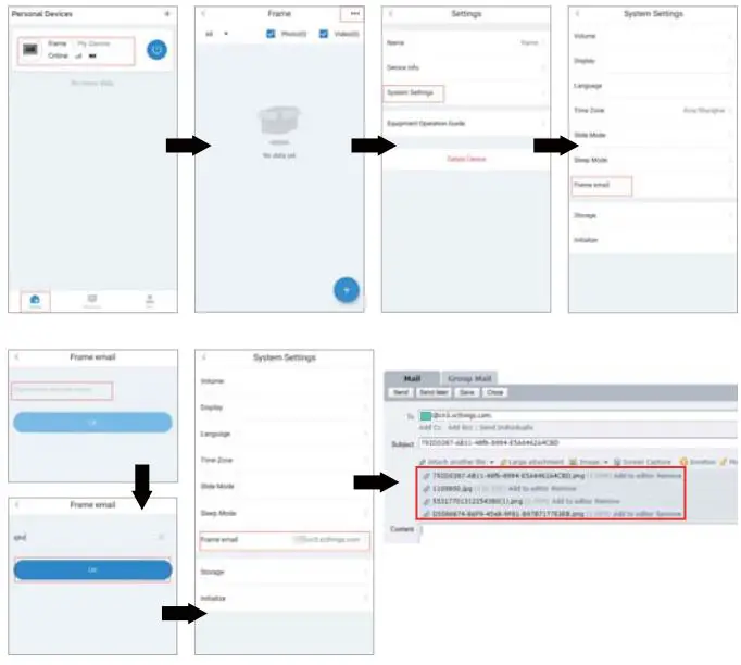 Shenzhen Sonida Digital Tcehnology P703 WiFi Photo Frame User Manual - Invite Your Friends to Share Photos via Email