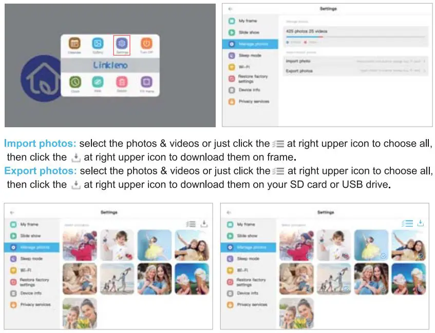 Shenzhen Sonida Digital Tcehnology P703 WiFi Photo Frame User Manual - Upload Photo and Videos via SD Card or USB Drive