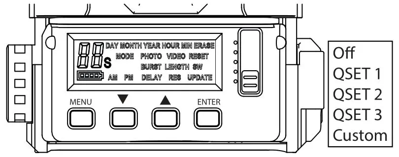 STEALTH CAM STC-BT14 Brown Tine Game Camera - Each setting is activated based upon the position