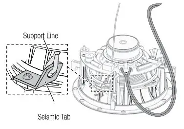 JBL Studio 2 6ICDT - Attach the speaker's seismic tab