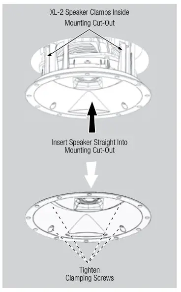 JBL Studio 2 6ICDT - Insert the speaker straight into the mounting opening