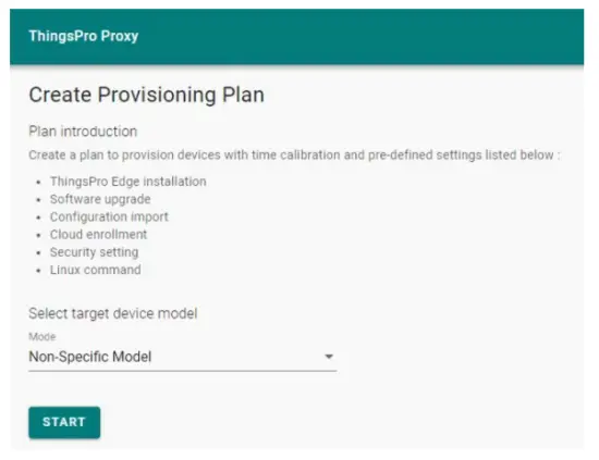 Creating a Provisioning Plan