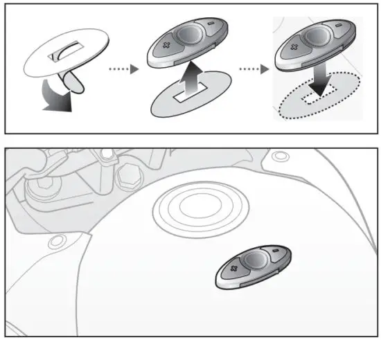 SCHUBERTH SC1M Sena Motorcycle Intercom - Using the tape