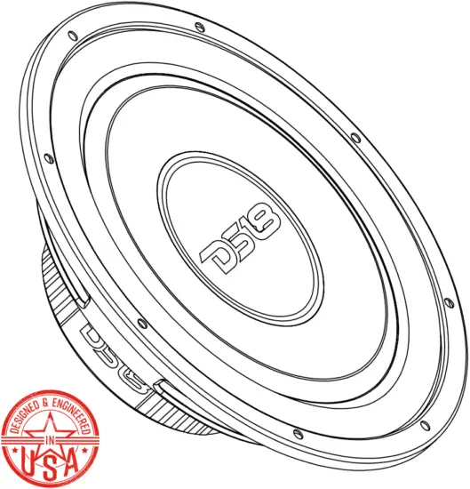 DS18 SRW12.4 12 Inch Shallow Subwoofer
