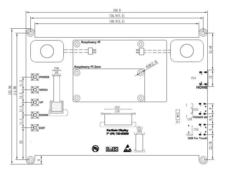 ELECROW RC070N 7Inch HDMI Touchscreen Monitor fig 1