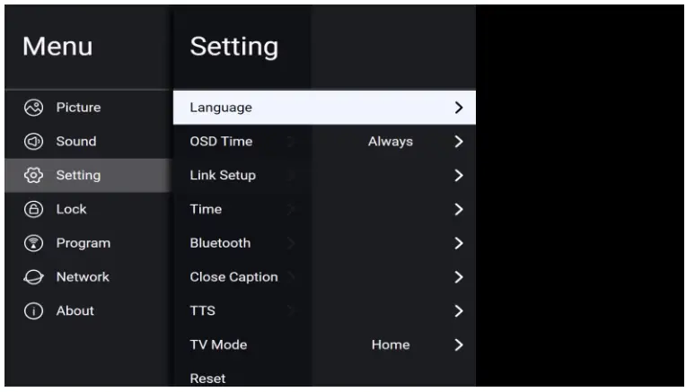 Galaxy Communications FSTV 3222P 32 Inch LED TV DVD Combo - Language