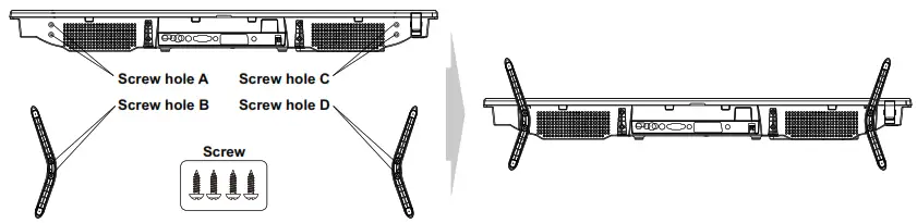 Galaxy Communications FSTV 3222P 32 Inch LED TV DVD Combo - Stand Process