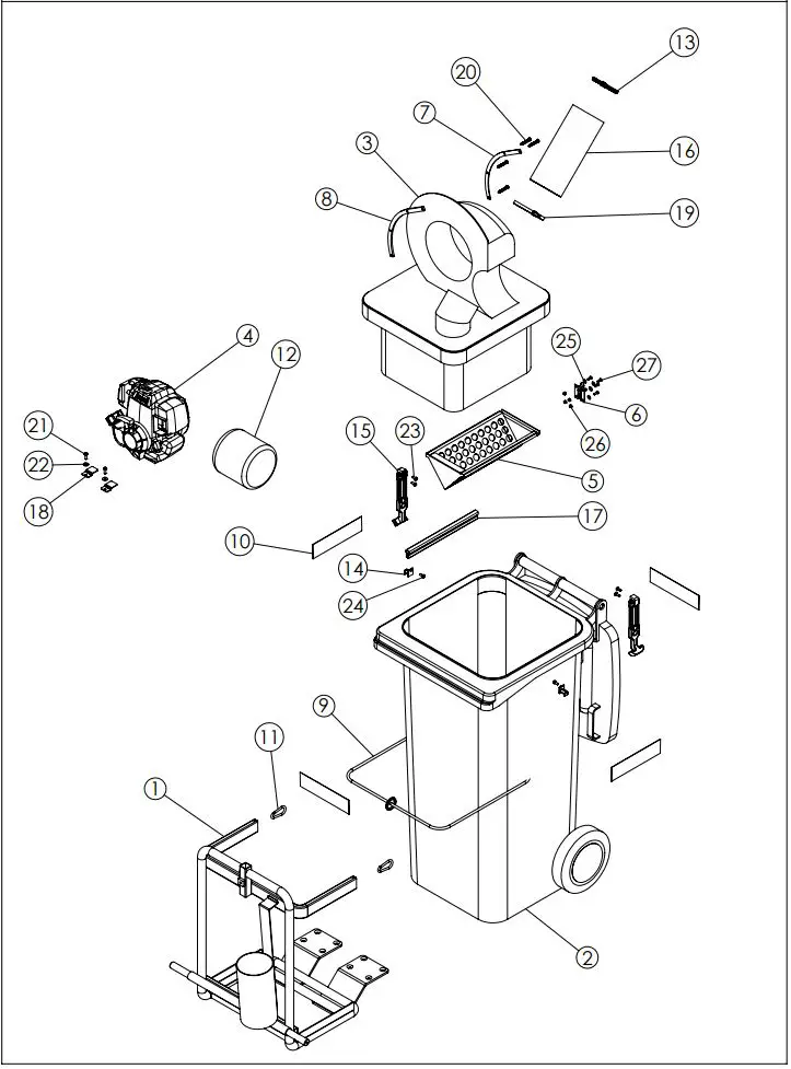 Clemas Co Ltd TP5147 Fiorentini Wheelie Litter Vacuum User Manual - Product Overview