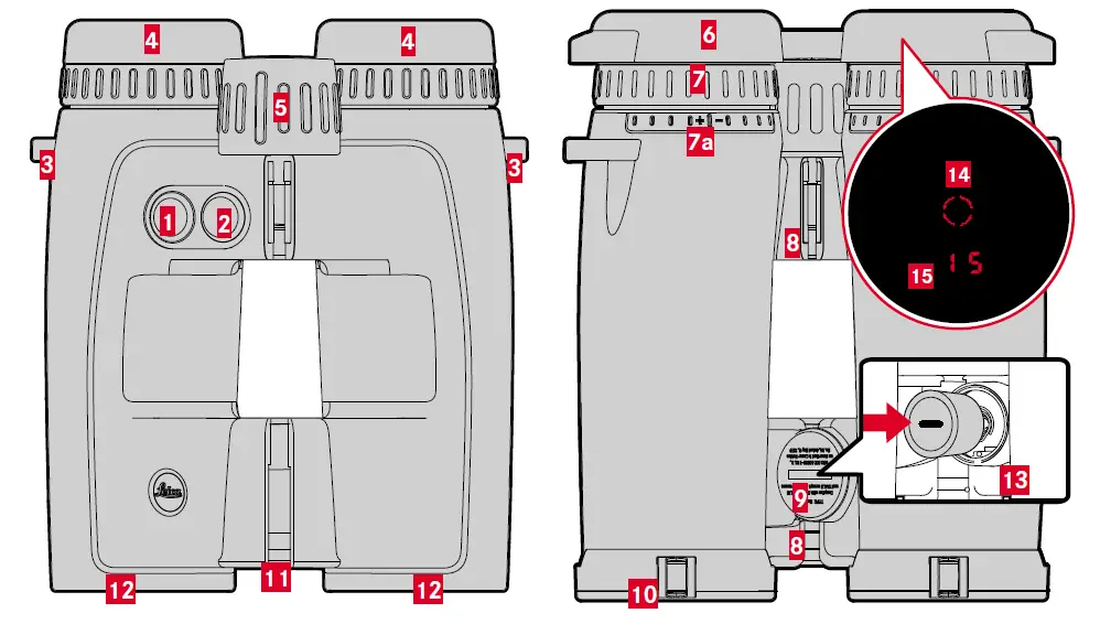Leica 40810 10x32 Geovid Pro Rangefinder Binoculars fig 1