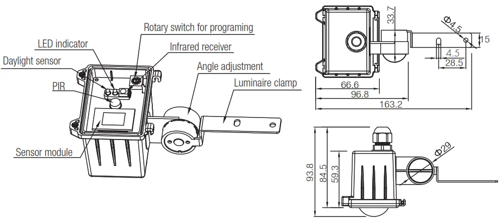 HYTRONIK HIM30 High Bay Dual Sense Sensor - clamp