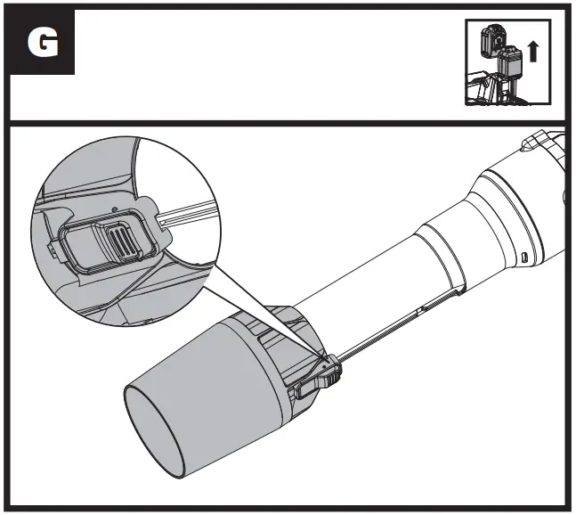 WG585E Leafjet 40V Cordless Blower Operation illustration