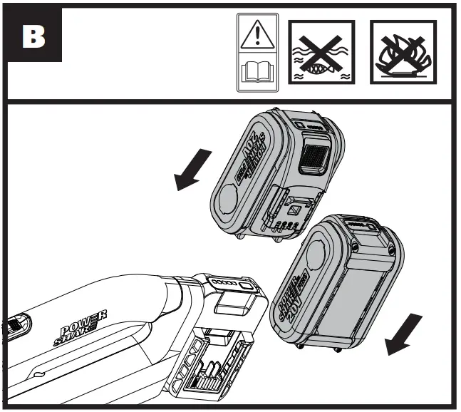 WG585E Leafjet 40V Cordless Blower Operation illustration