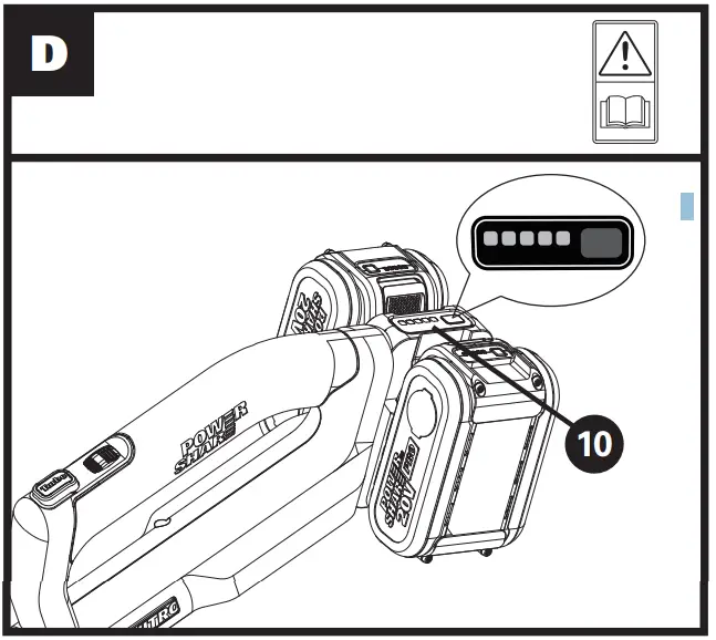 WG585E Leafjet 40V Cordless Blower Operation illustration