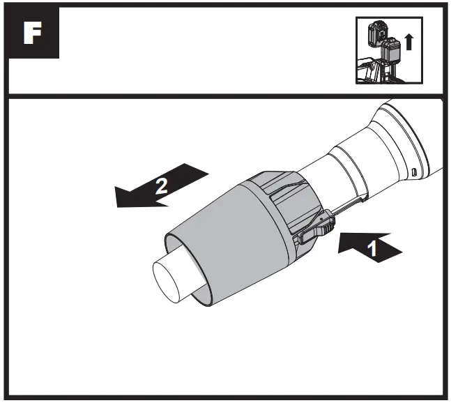 WG585E Leafjet 40V Cordless Blower Operation illustration