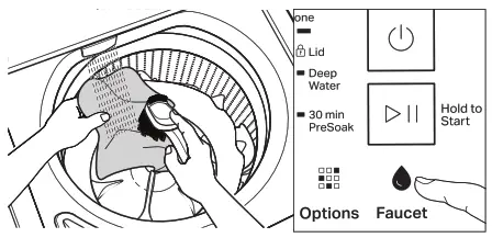 Whirlpool WB70803-1 7kg Top Load Washing Machine - PRE-TREATING BEFORE A WASH CYCLE
