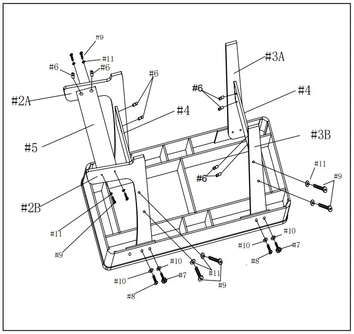 VIAVITO PT100X 5ft Folding Pool Table - Diagram