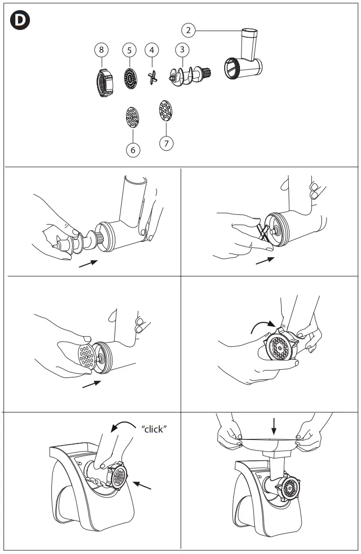 zelmer ZMM9801B, ZMM9802B Meat Mincer - Fig 2