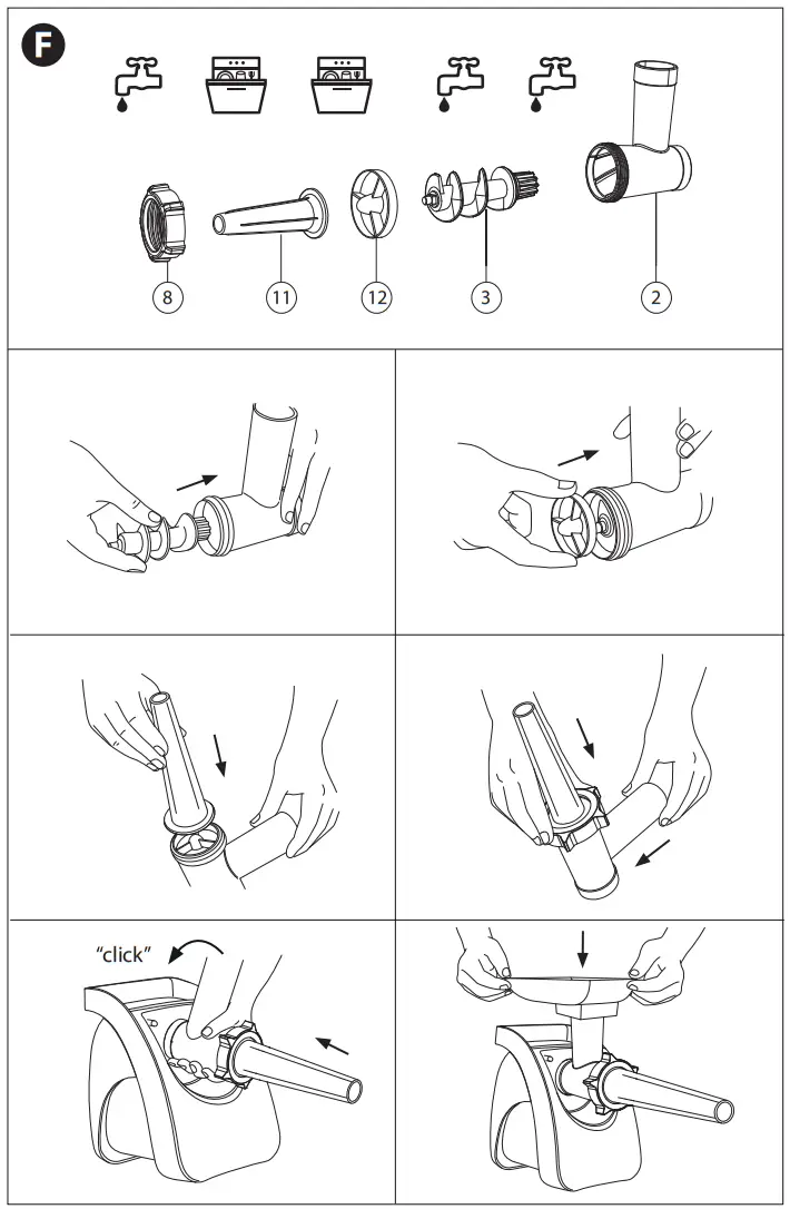 zelmer ZMM9801B, ZMM9802B Meat Mincer - Fig 4
