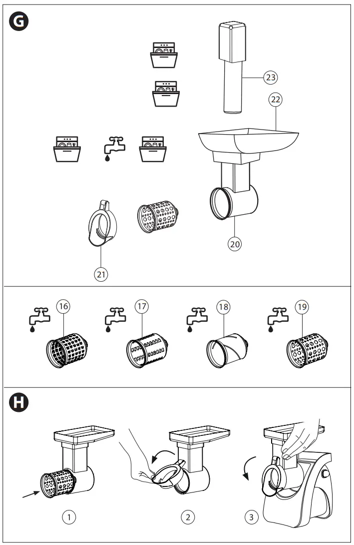 zelmer ZMM9801B, ZMM9802B Meat Mincer - Fig 5