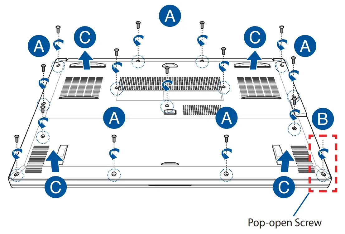 ASUS Dash F15 FX516PM 15 6 Inch 512GB SSD Intel Core i7 Gaming Laptop - compartment cover