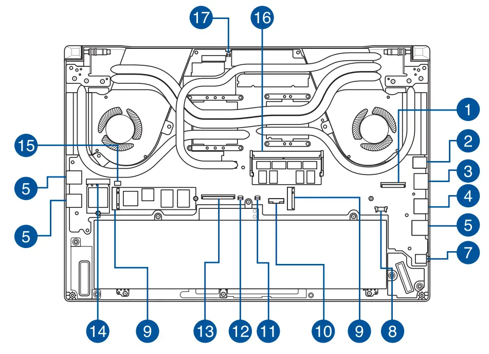 ASUS Dash F15 FX516PM 15 6 Inch 512GB SSD Intel Core i7 Gaming Laptop - diagrams