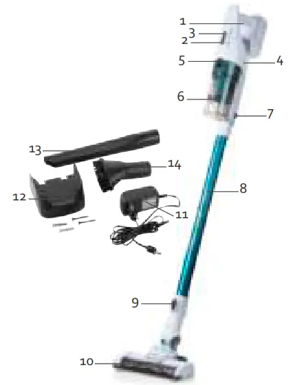 DOMO DO233SV Stick Vacuum Cleaner - ONDERDELEN