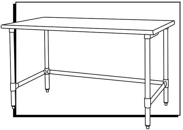 ULINE Stainless Steel Worktable Without Bottom Shelf