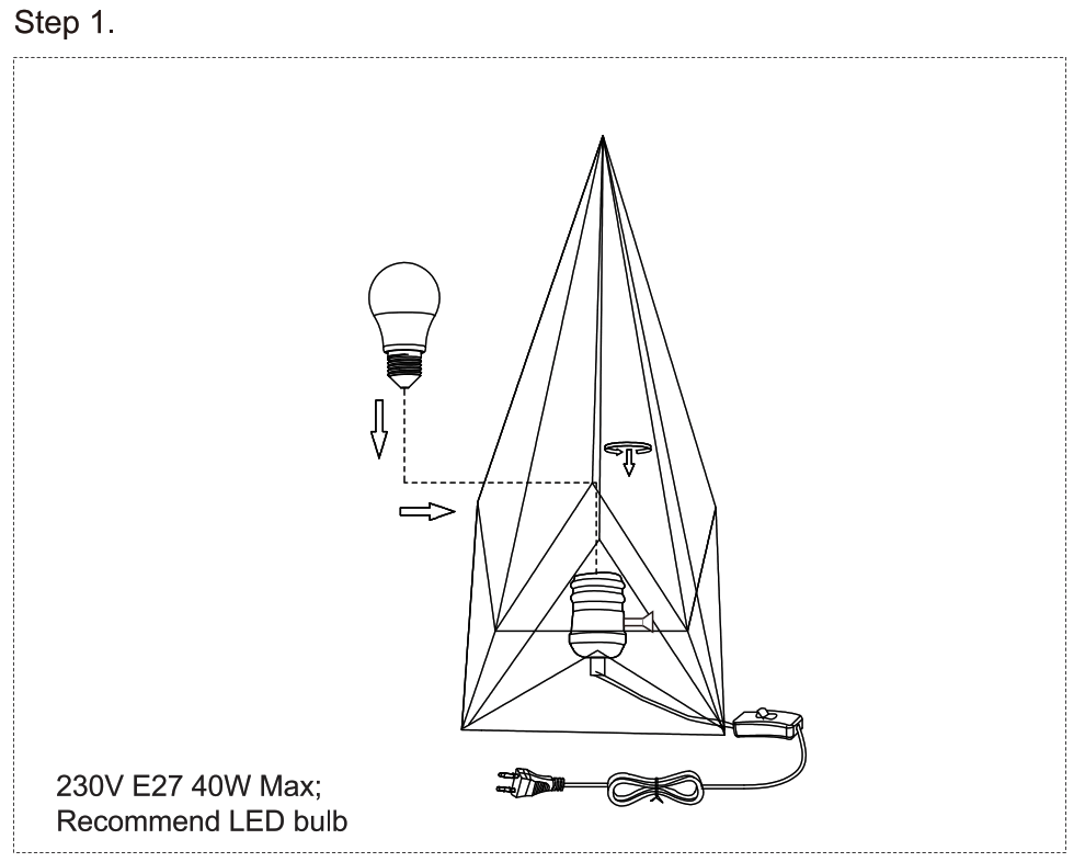 NOVA LIFE 2289304653 Triangle Table Lamp - fig 1