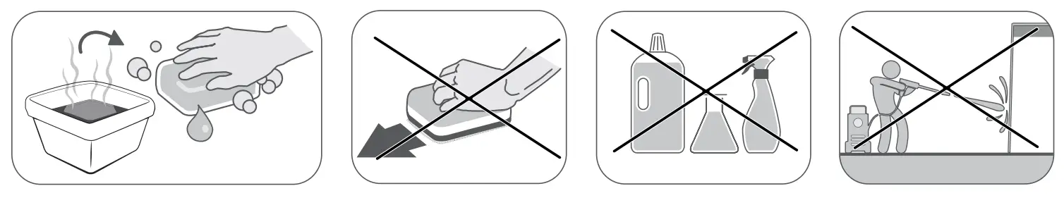 adeo 3276000707370 Hammock with Mosquito Net -Cleaning