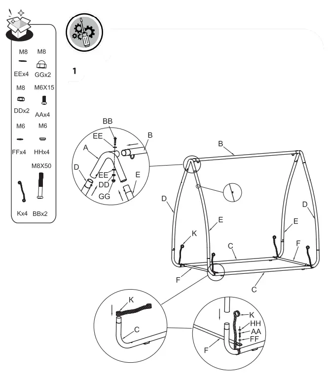 adeo 3276000707370 Hammock with Mosquito Net - Figure 2