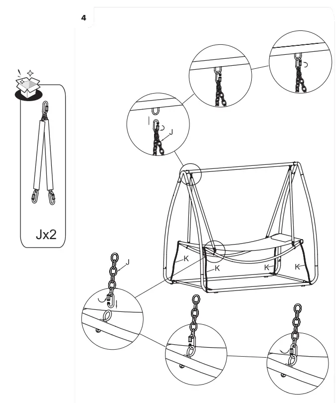 adeo 3276000707370 Hammock with Mosquito Net - Figure 4