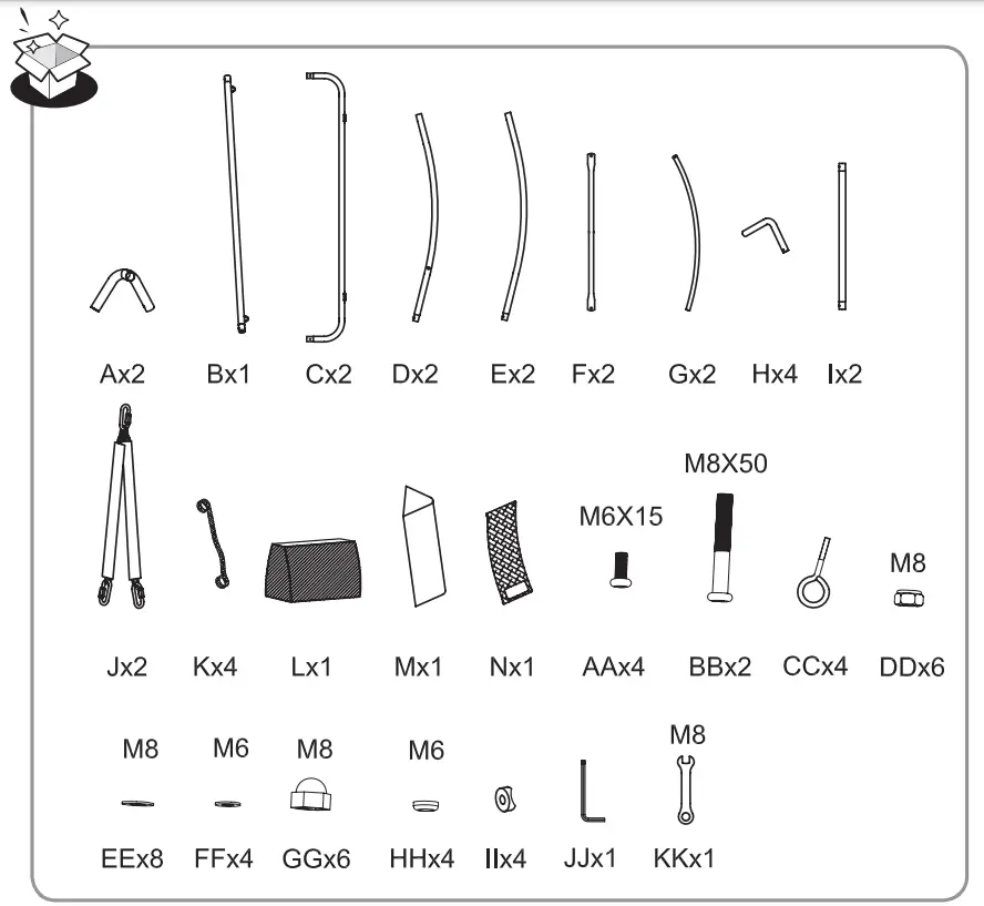 adeo 3276000707370 Hammock with Mosquito Net - Figure