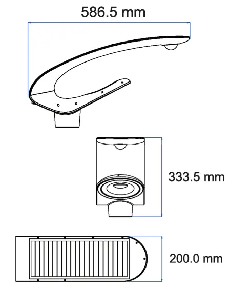 V-TAC Vt-130w 20w Led Solar Garden Light Sensor Rf Control fig 4