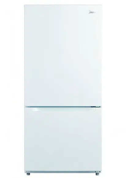 Midea MRB19B7AWW Stainless Steel Bottom Freezer Refrigerator -