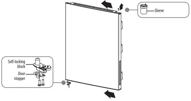 Midea MRB19B7AWW Stainless Steel Bottom Freezer Refrigerator - refrigerator door