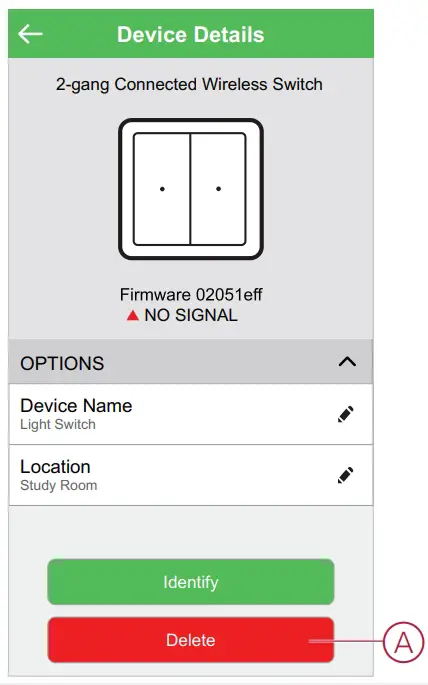 Removing the device from the system