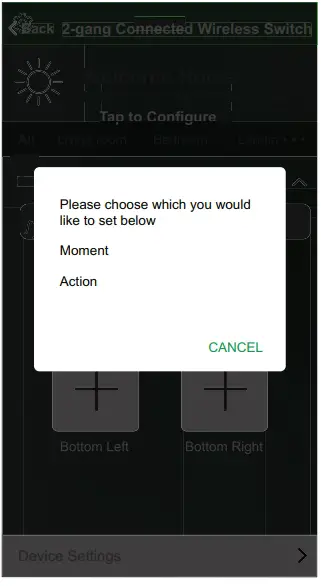Action to a Push Button