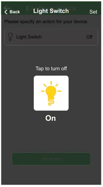Action to a Push Button