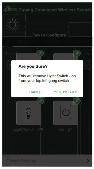 Removing configured Action/Moment
