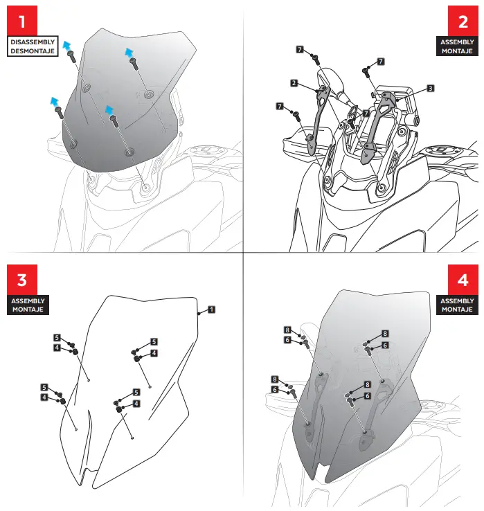 ABMOTO BMW S 1000 XR Plexi Shield PUIG Touring Windshield - 2