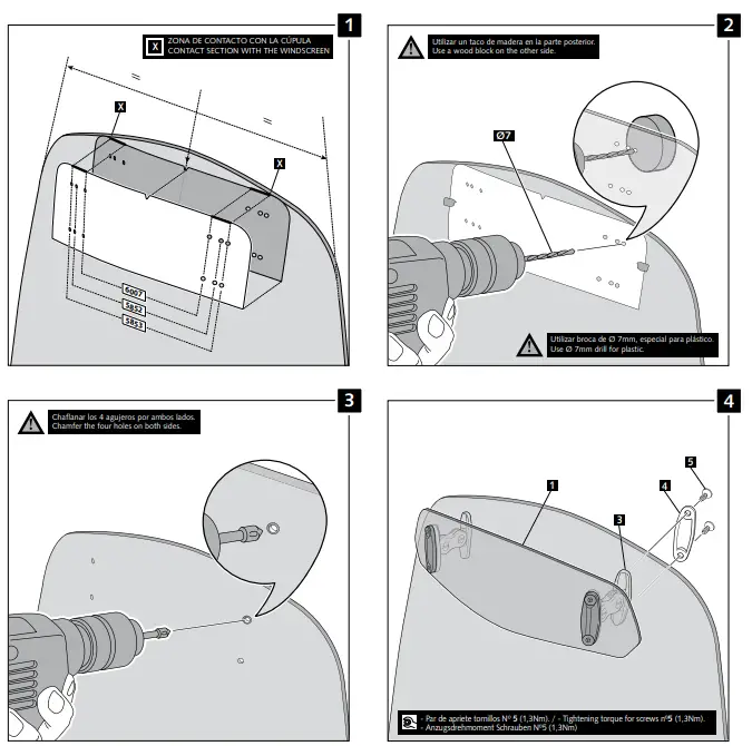 ABMOTO BMW S 1000 XR Plexi Shield PUIG Touring Windshield - 5