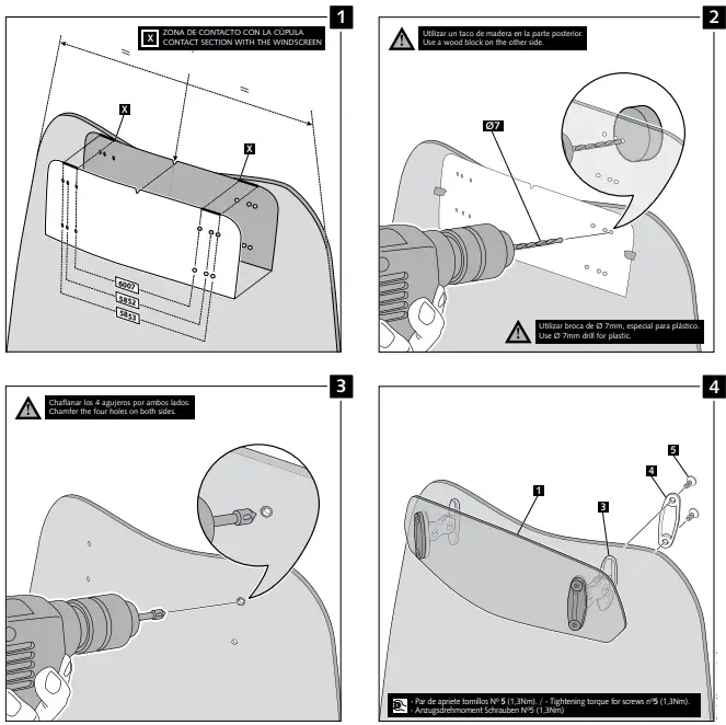 ABMOTO BMW S 1000 XR Plexi Shield PUIG Touring Windshield - 6