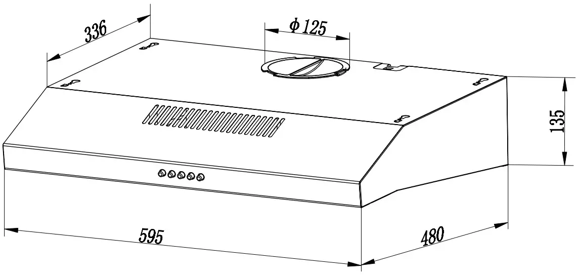 SIGURO SGR HD U210B Cooker Hood - Plan