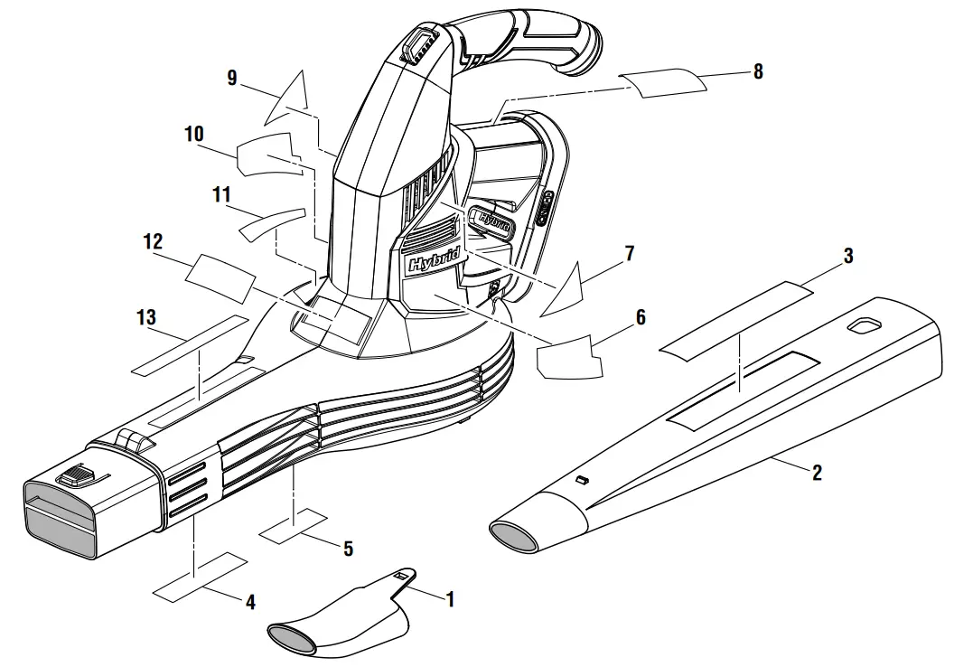 RYOBI P2017VNM 18 Volt Hybrid Blower - Figure 1